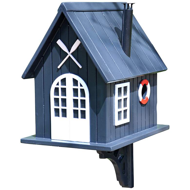 Image 1 Blue Boat House Birdhouse