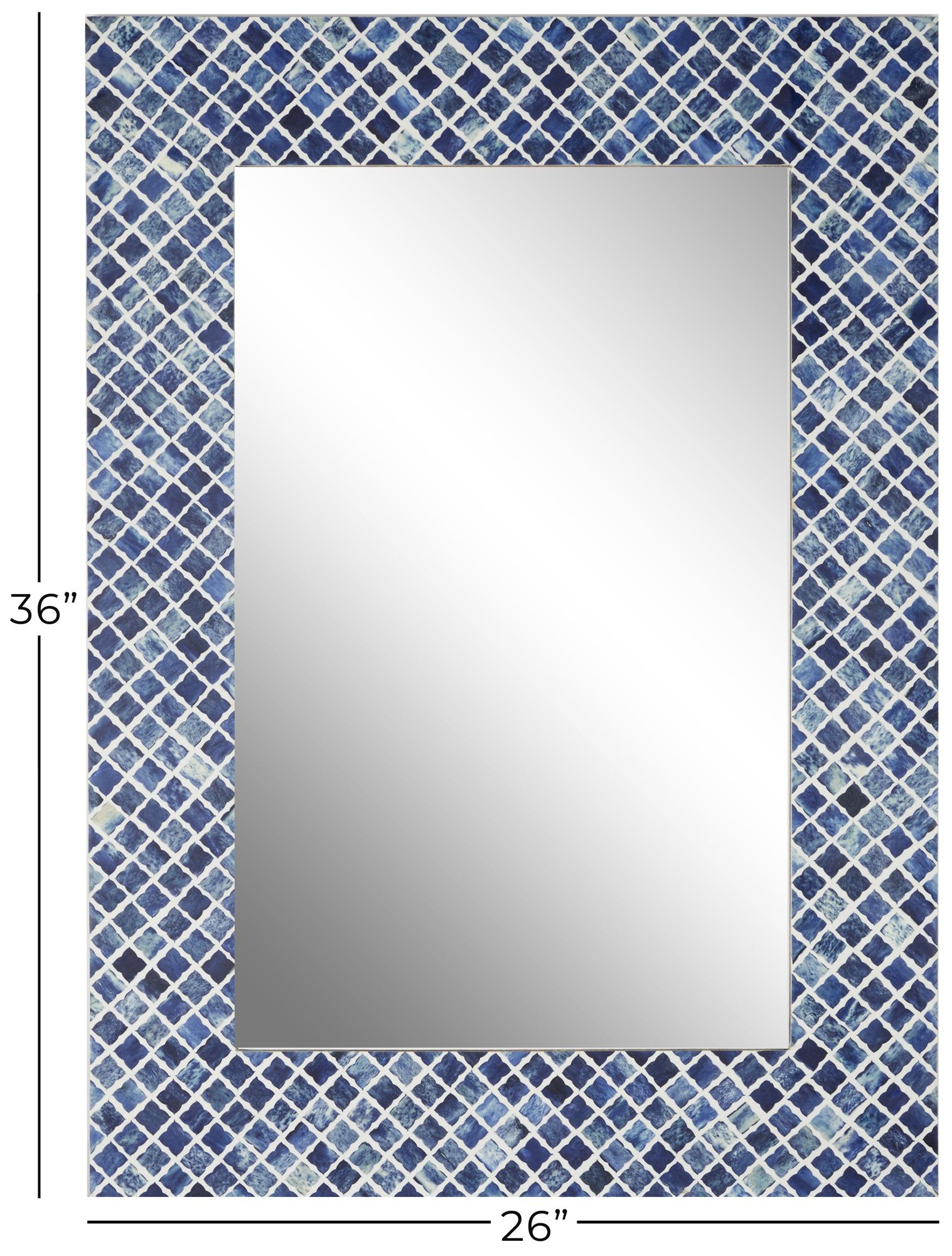 Image 6 Blue Bone Contemporary Wall Mirror, 26" x 1" x 36" more views