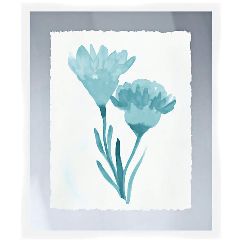 Image 1 Blue Bouquet II 26" High Framed Wall Art