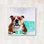 1_Blue Box 23 1/4" Square Free Floating Glass Graphic Wall Art