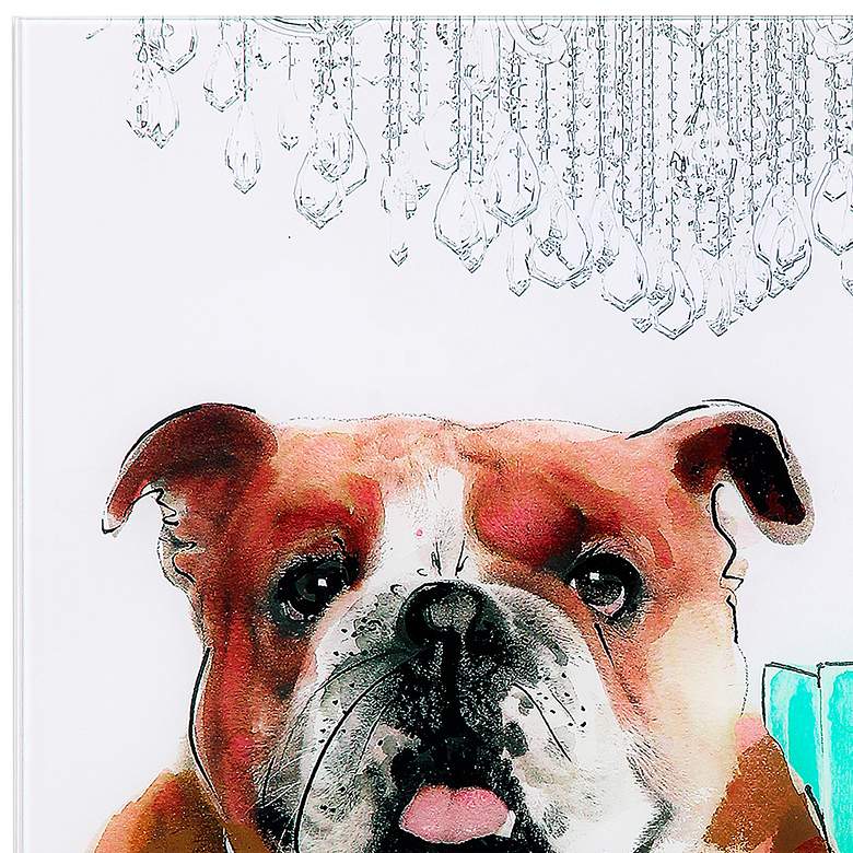 Image 3 Blue Box 23 1/4" Square Free Floating Glass Graphic Wall Art more views