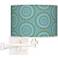 Blue Caliiope Linen Giclee Plug-In Swing Arm Wall Light