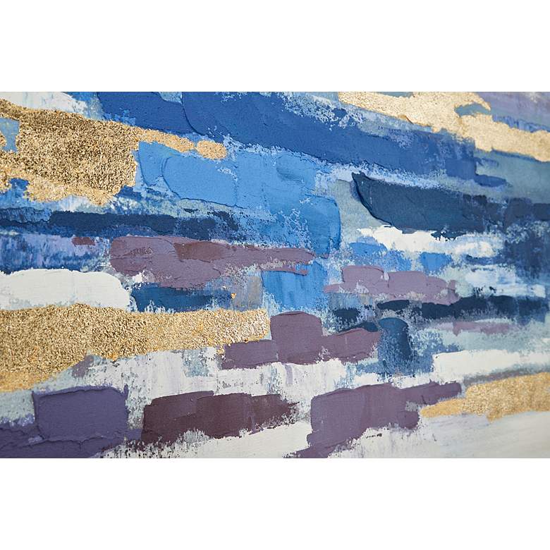 Image 3 Blue Canvas Abstract 71" Wide Framed Canvas Wall Art more views