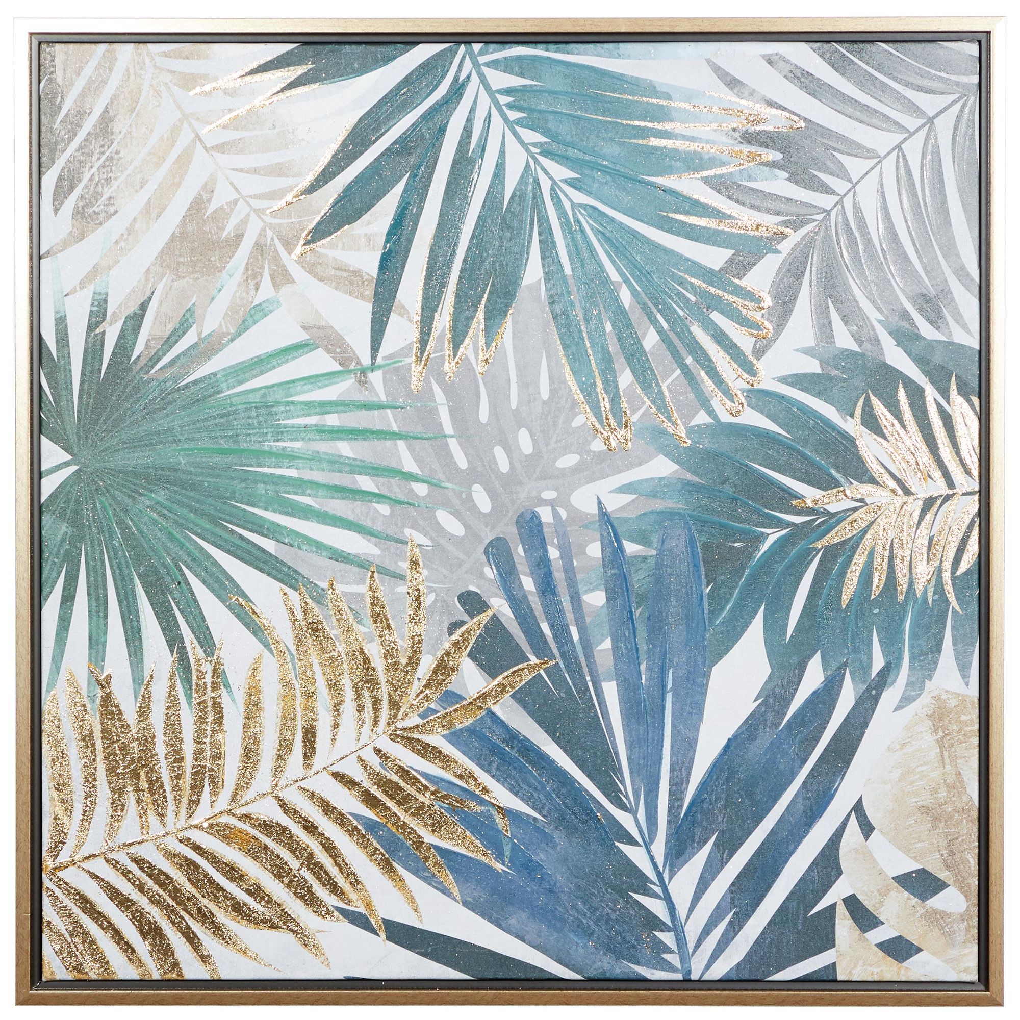 Image 2 Blue Canvas Coastal Framed Wall Art, 32" x 1" x 32"