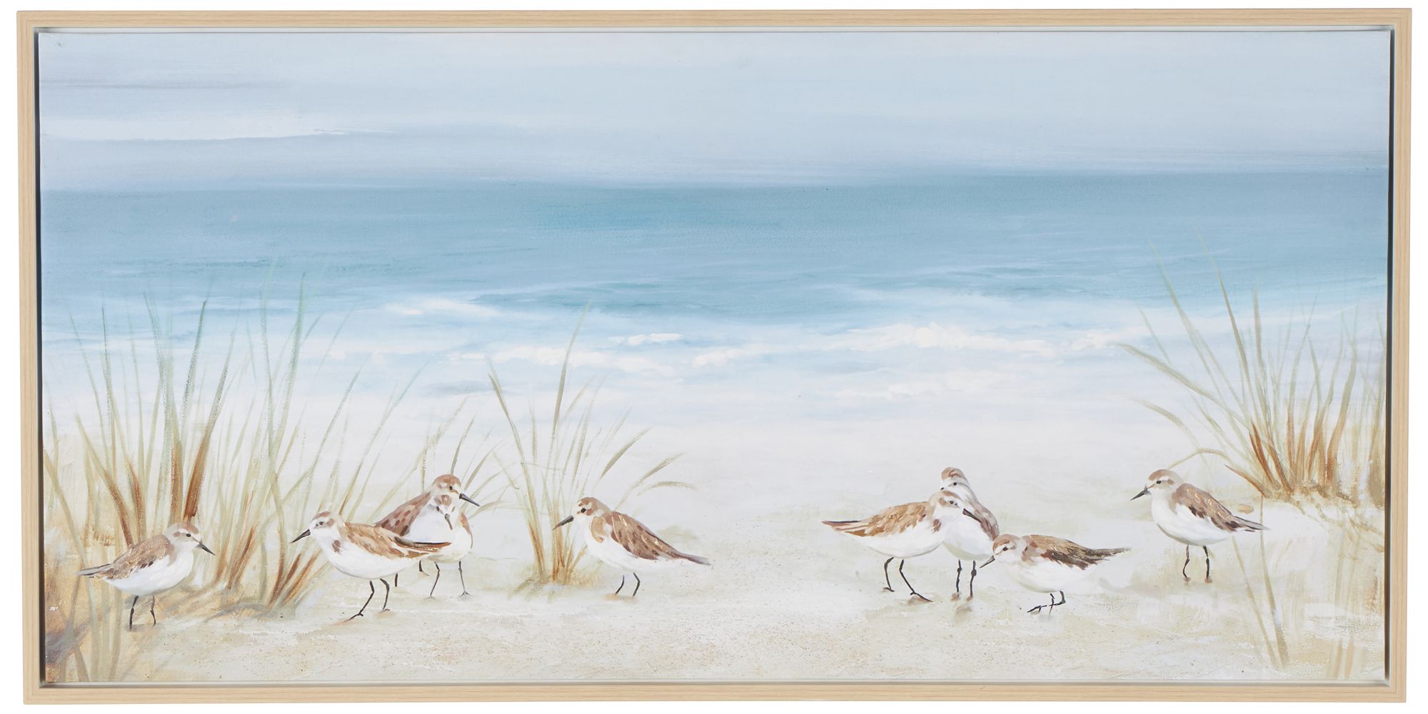 Image 2 Blue Canvas Coastal Framed Wall Art, 55" x 2" x 28"