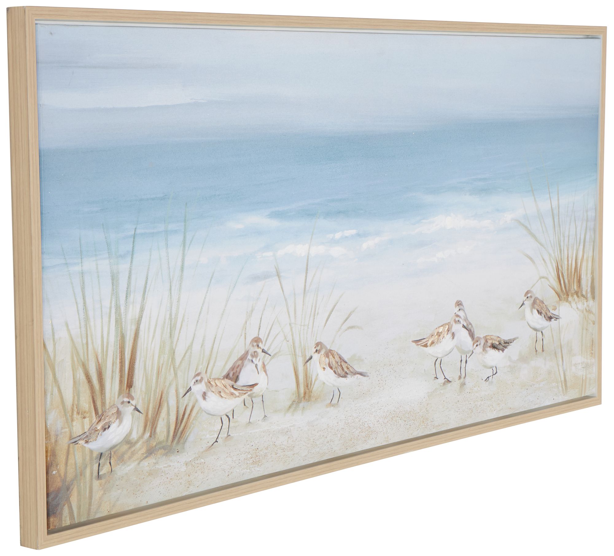 Image 6 Blue Canvas Coastal Framed Wall Art, 55" x 2" x 28" more views