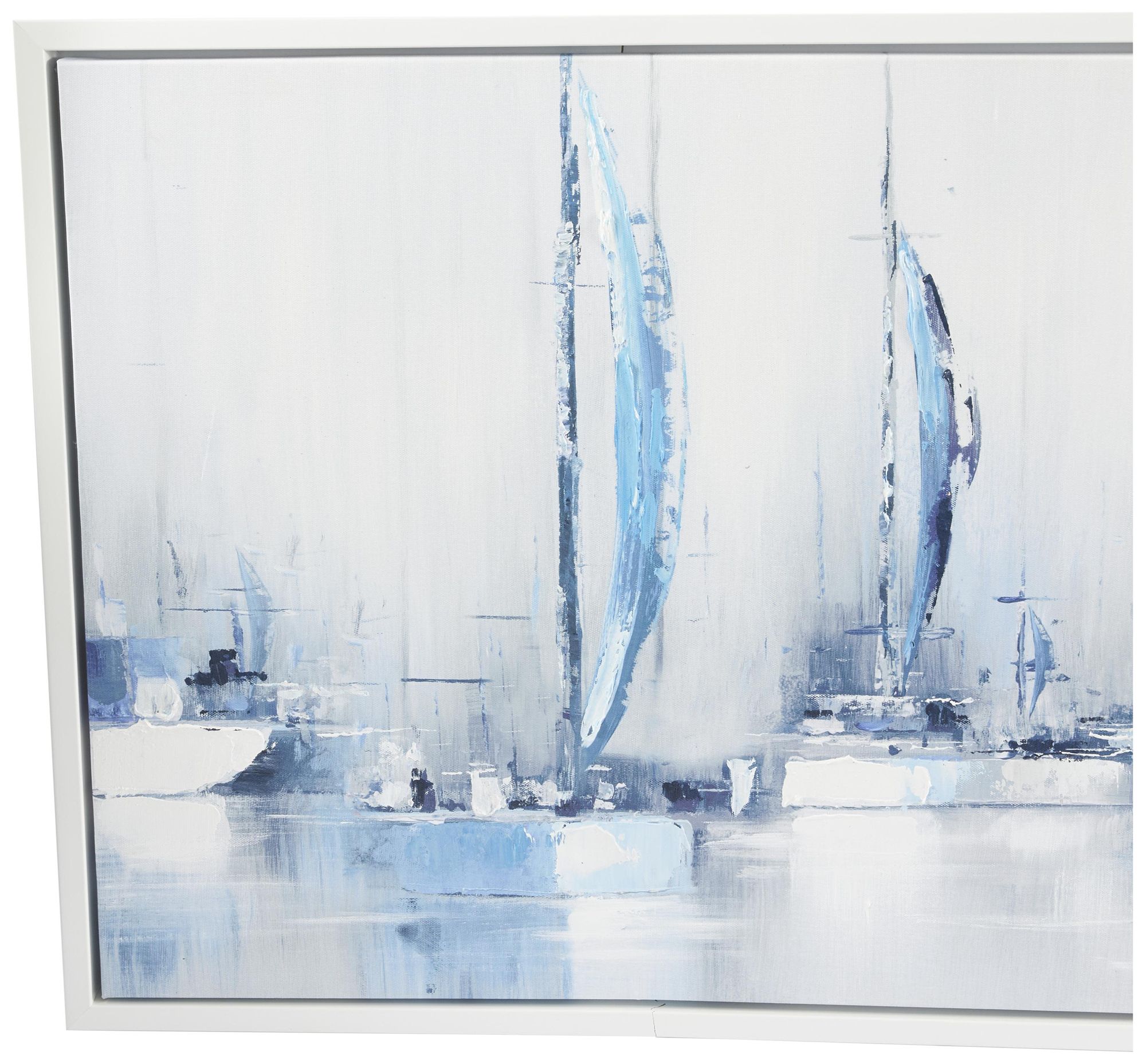 Image 3 Blue Canvas Coastal Framed Wall Art, 65" x 2" x 24" more views