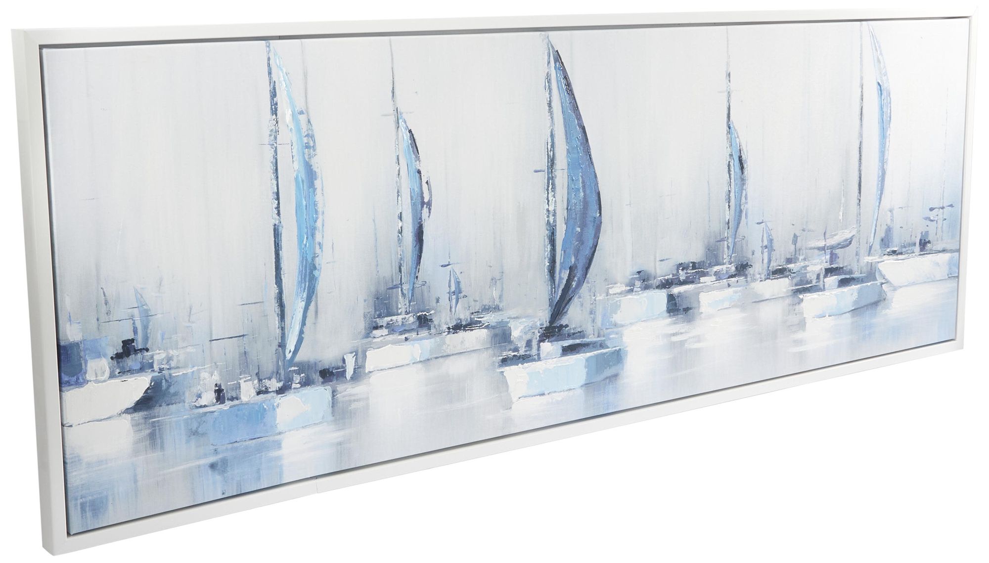 Image 5 Blue Canvas Coastal Framed Wall Art, 65" x 2" x 24" more views