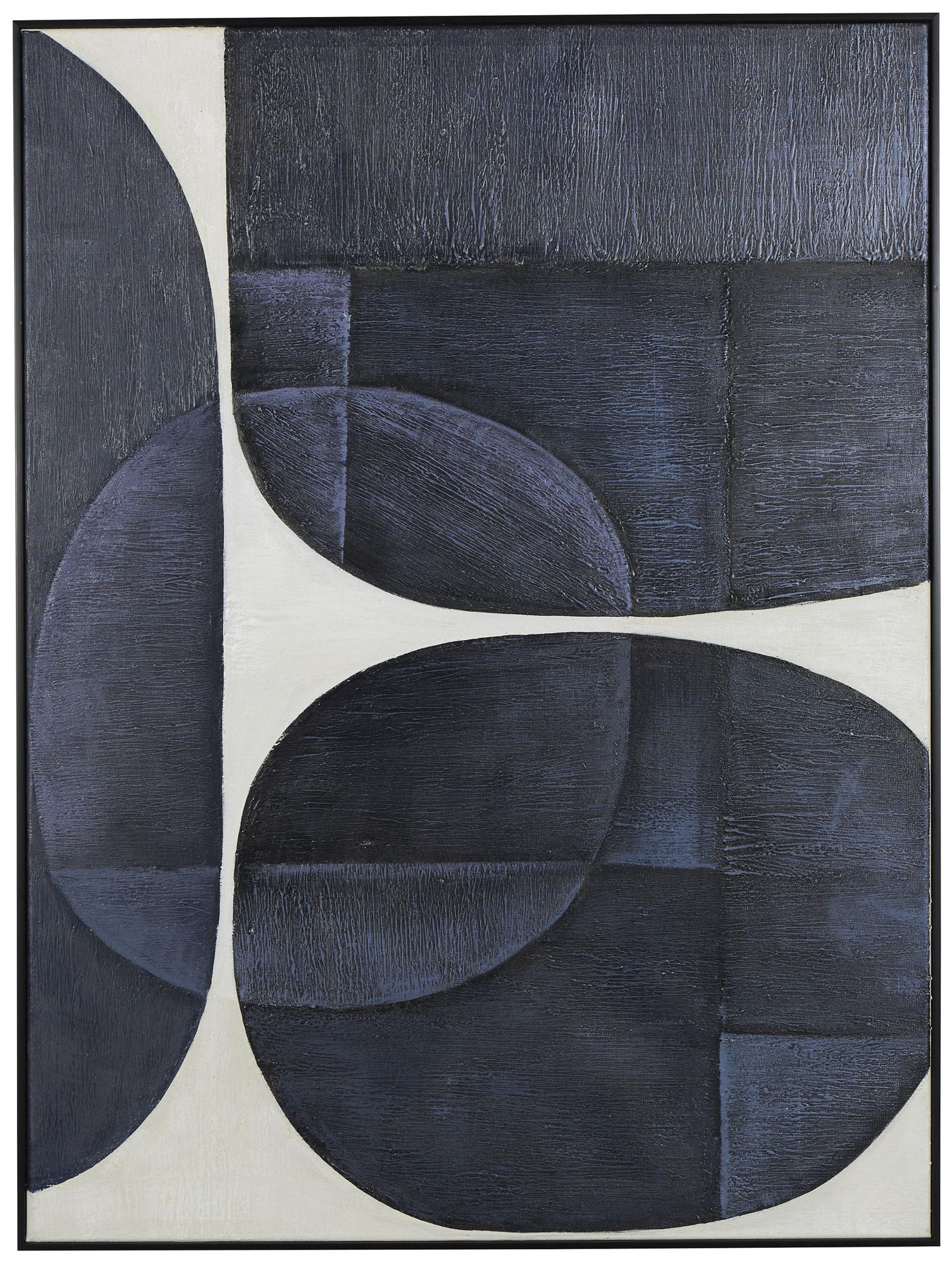 Image 2 Blue Canvas Contemporary Framed Wall Art, 30" x 2" x 39"