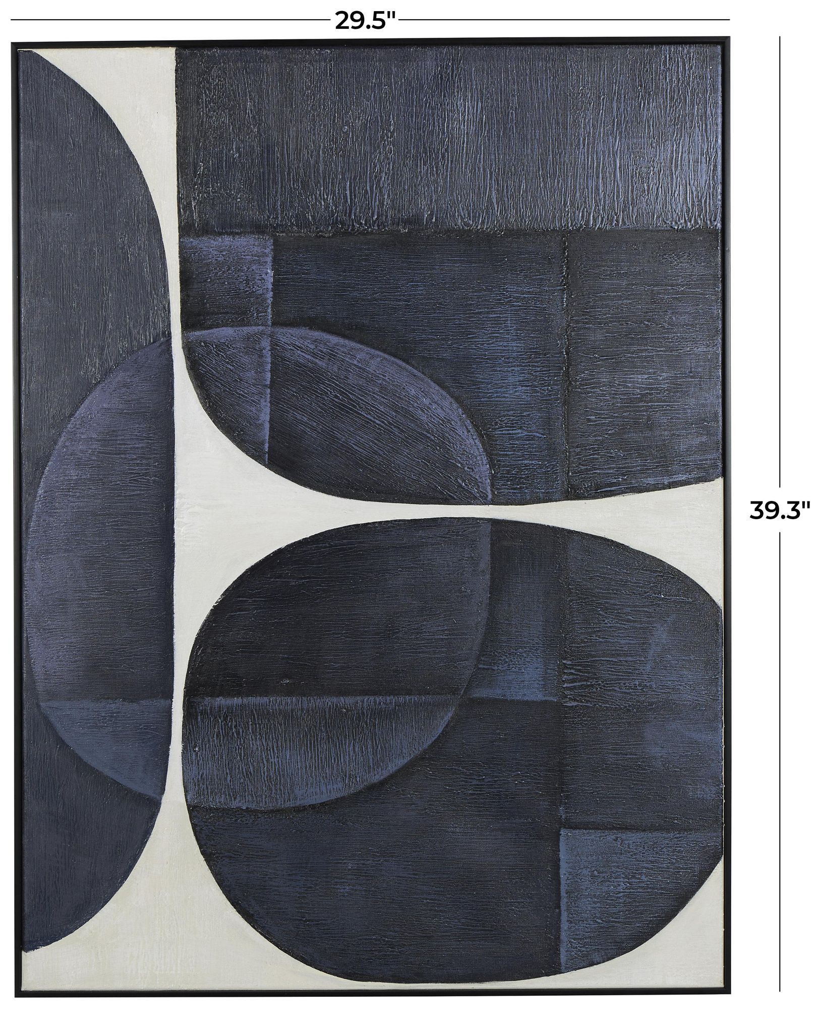 Image 6 Blue Canvas Contemporary Framed Wall Art, 30" x 2" x 39" more views