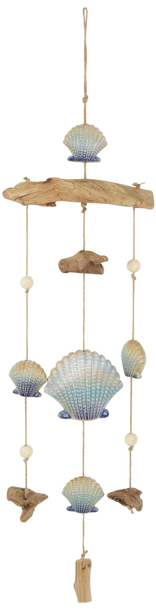 Image 5 Blue Ceramic Coastal Windchime, 12" x 3" x 35" more views