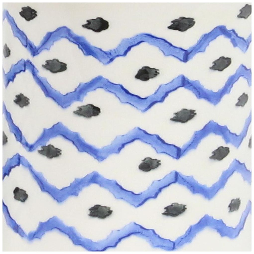 Image 5 Blue Ceramic Contemporary Hurricane Lamp, S/3 9", 11", 13"H more views