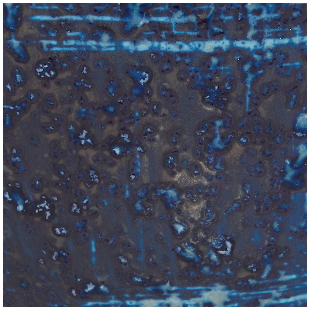 Blue Ceramic Contemporary Vase, 6" x 6" x 9"