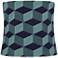 Blue Cube Embroidered Drum Lamp Shade 10x11x10 (Spider)