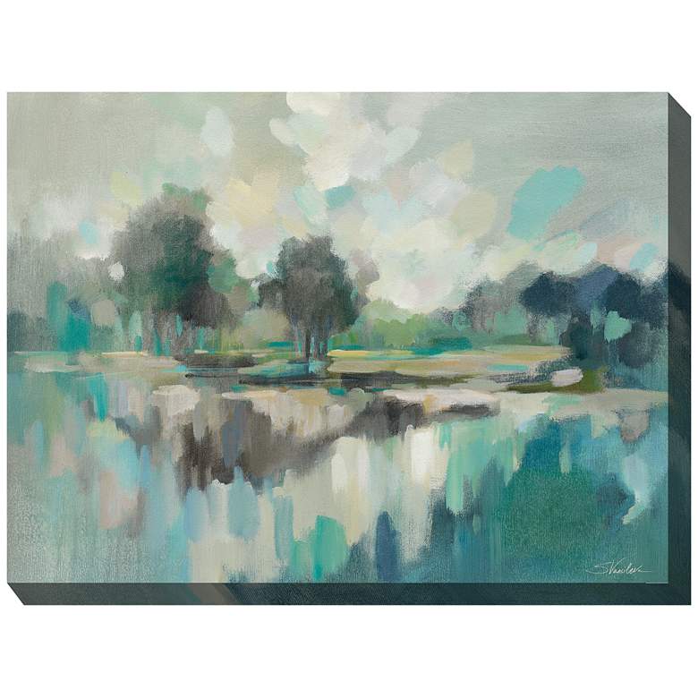 Image 2 Blue Day 40" Wide Rectangular Outdoor Canvas Wall Art