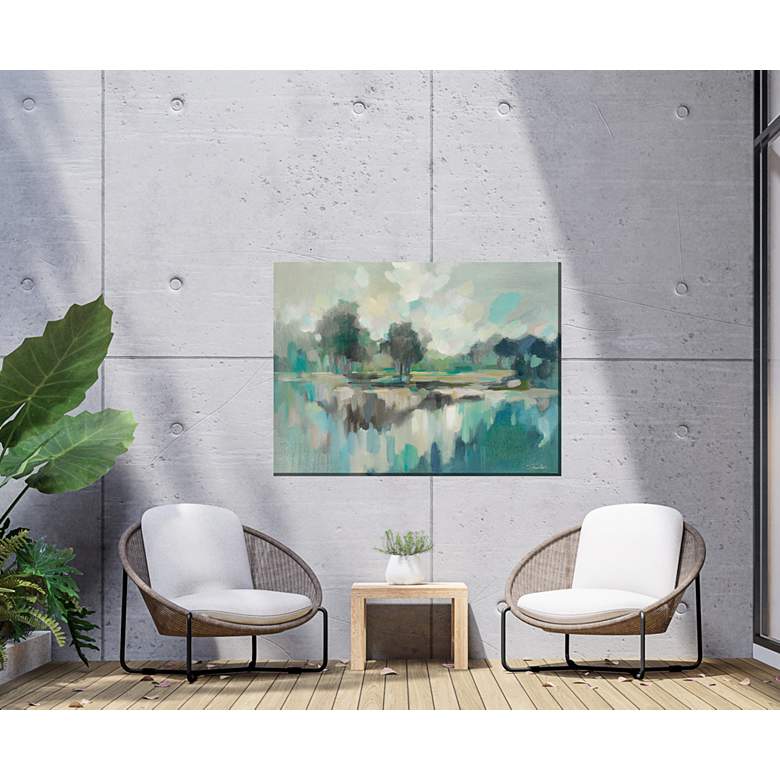 Image 3 Blue Day 40" Wide Rectangular Outdoor Canvas Wall Art more views