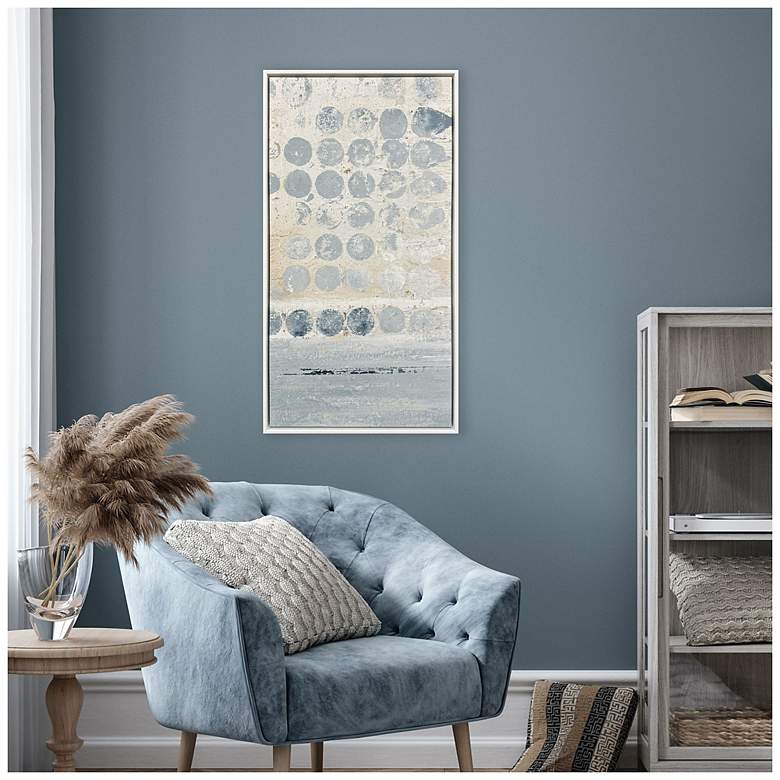 Image 4 Blue Dots I 26"W x 50"H Canvas more views