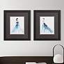 Blue Dress 17" High Rectangular 2-Piece Framed Wall Art Set