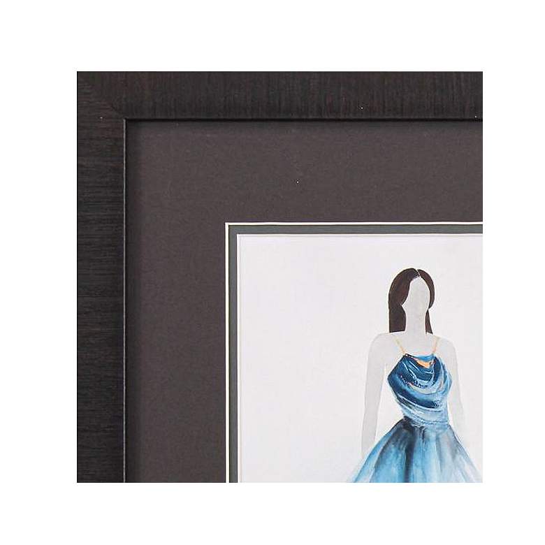 Image 3 Blue Dress 17 inch High Rectangular 2-Piece Framed Wall Art Set more views