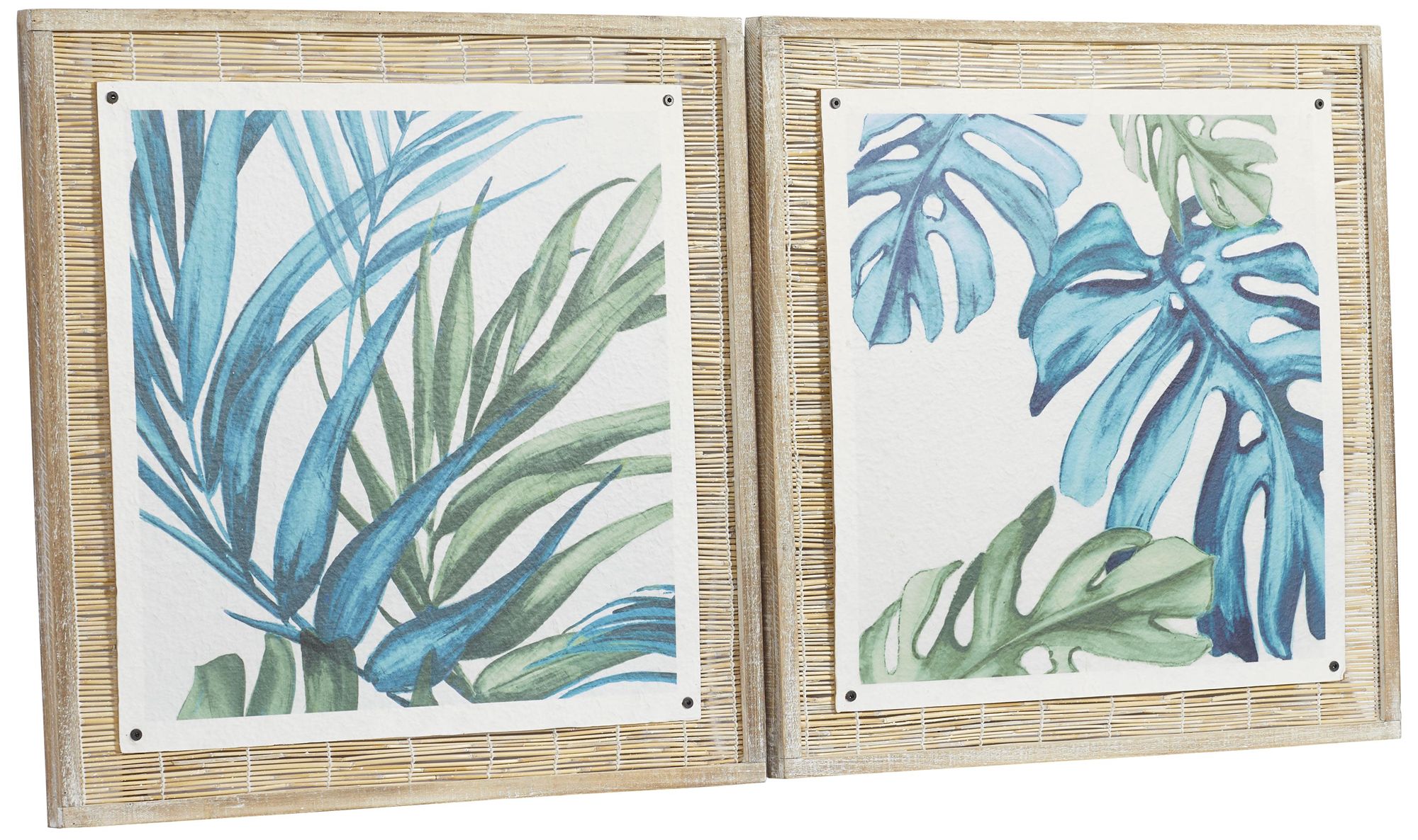 Image 5 Blue Dried Plant Eclectic Framed Wall Art, S/2 29"W, 29"H more views