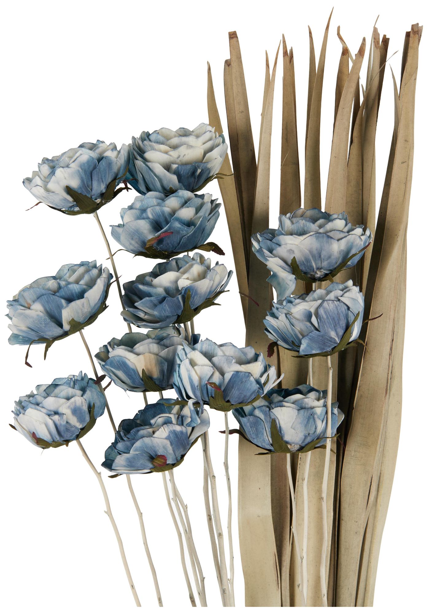 Image 3 Blue Dried Plant French Country Natural Foliage, 12" x 12" x 50" more views