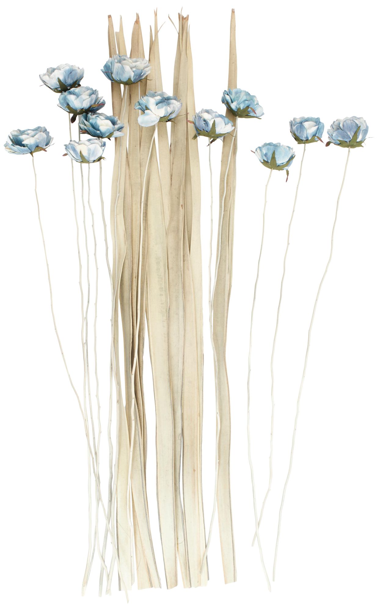 Image 6 Blue Dried Plant French Country Natural Foliage, 12" x 12" x 50" more views