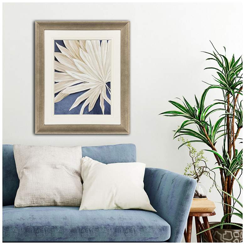Image 4 Blue Dry Palms I 29"W x 35"H Coastal Framed Art more views