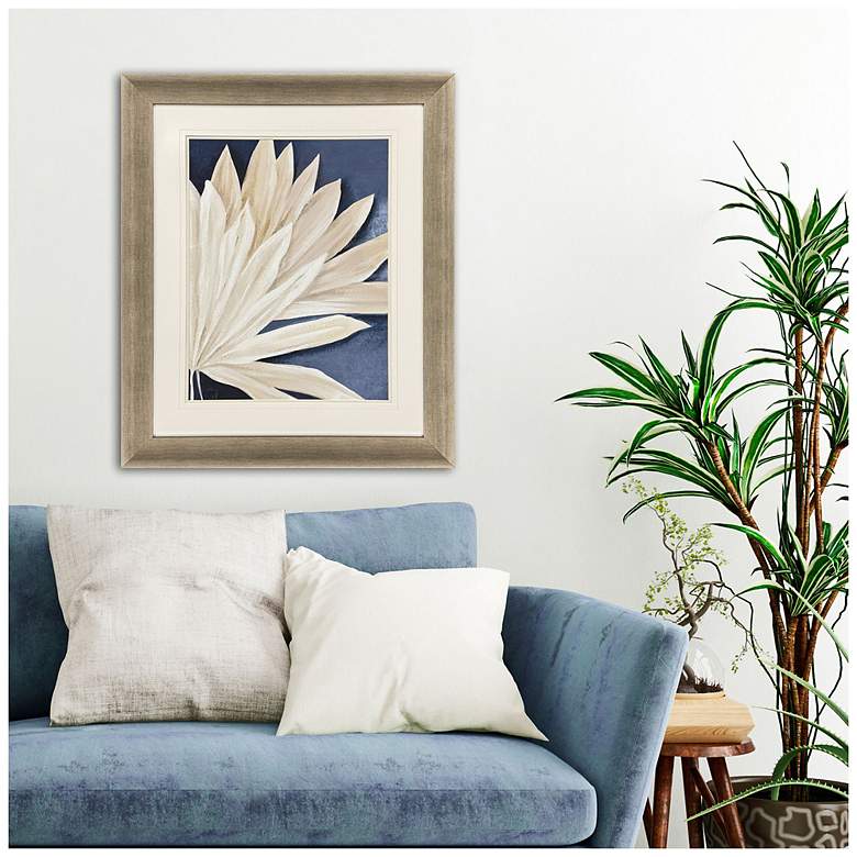 Image 4 Blue Dry Palms II 29"W x 35"H Coastal Framed Art more views