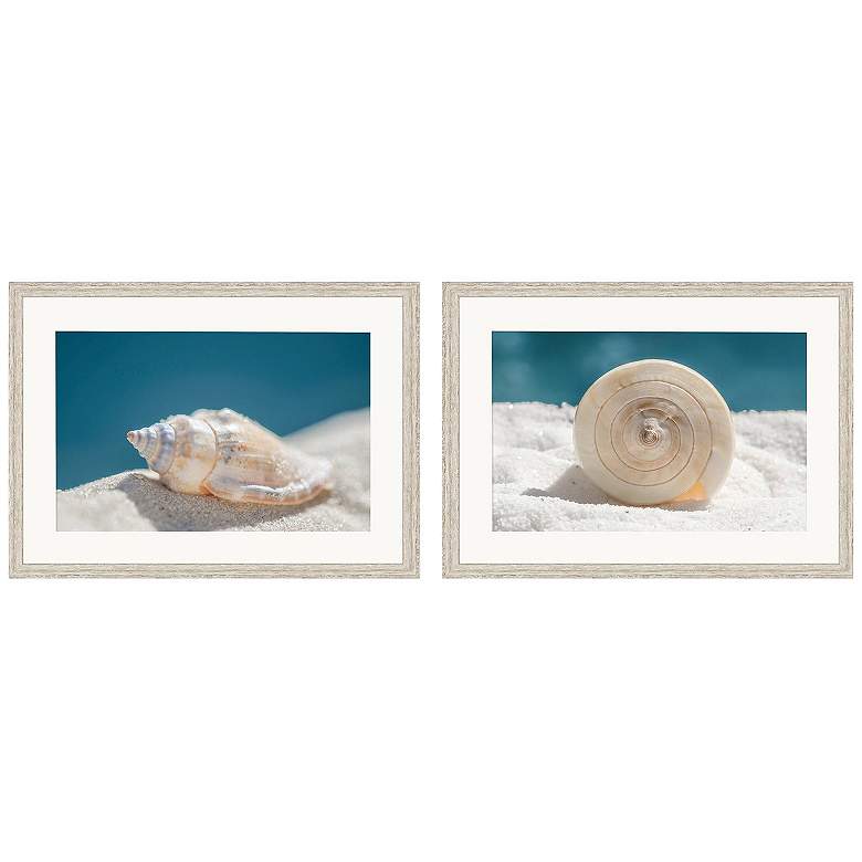 Image 1 Blue Dune I 31"W x 22"H Framed Art Set of 2