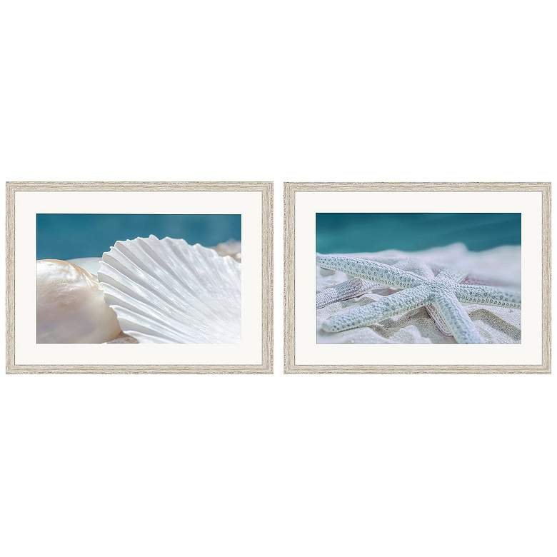 Image 1 Blue Dune II 31"W x 22"H Framed Art Set of 2