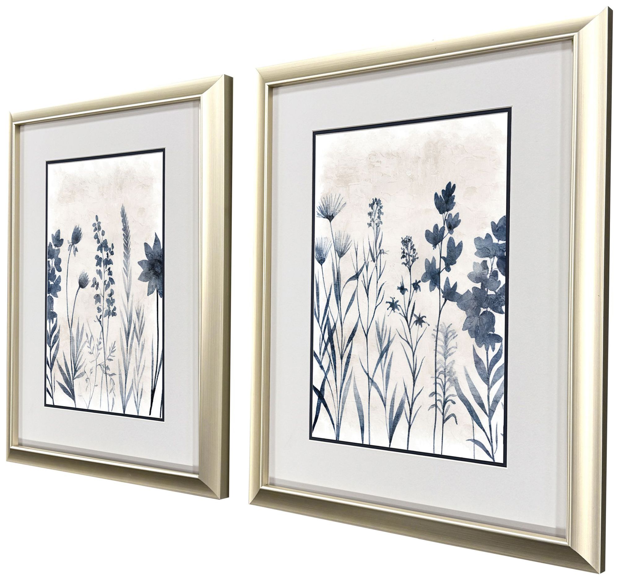 Image 2 Blue Dye 20"W x 26"H Modern Framed Art Set of 2 more views