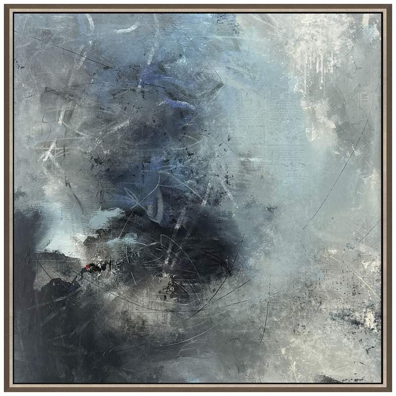 Image 1 Blue Elements 51"W x 51"H Contemporary Canvas