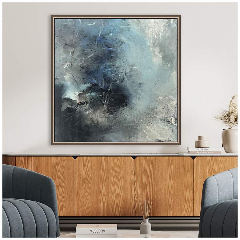 Image 4 Blue Elements 51"W x 51"H Contemporary Canvas more views
