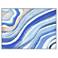 Blue Elixer 40"W Textured Metallic Framed Canvas Wall Art