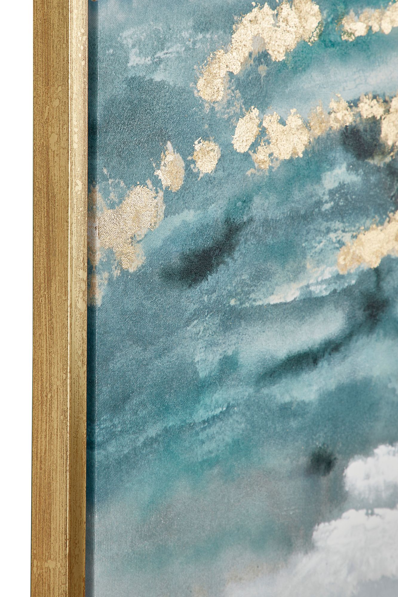 Image 4 Blue Enlarge Slice Geode 48" High Framed Canvas Wall Art more views