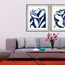 Blue Eucalyptus I 40" High Framed Giclee Wall Art