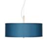 Blue Faux Silk 20" Wide Pendant light