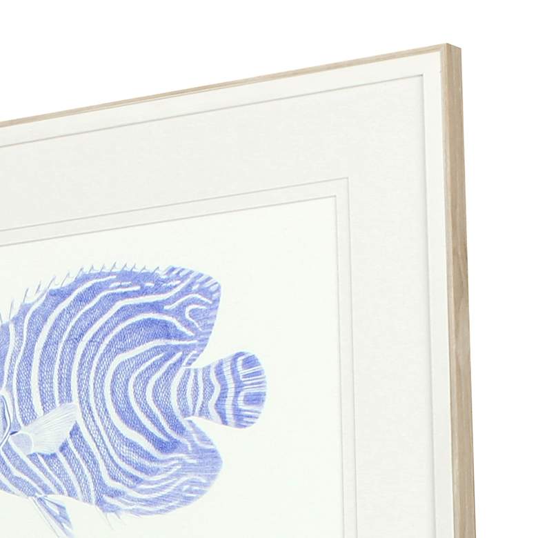 Image 4 Blue Fish 28" Wide 4-Piece Giclee Framed Wall Art Set more views