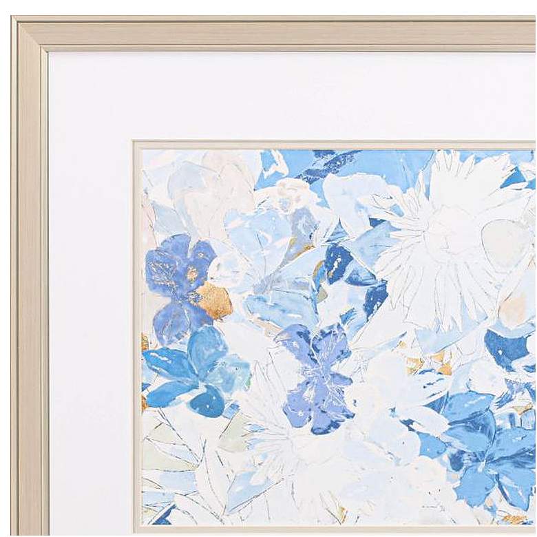 Image 4 Blue Floral Cluster 26"W 2-Piece Printed Framed Wall Art Set more views