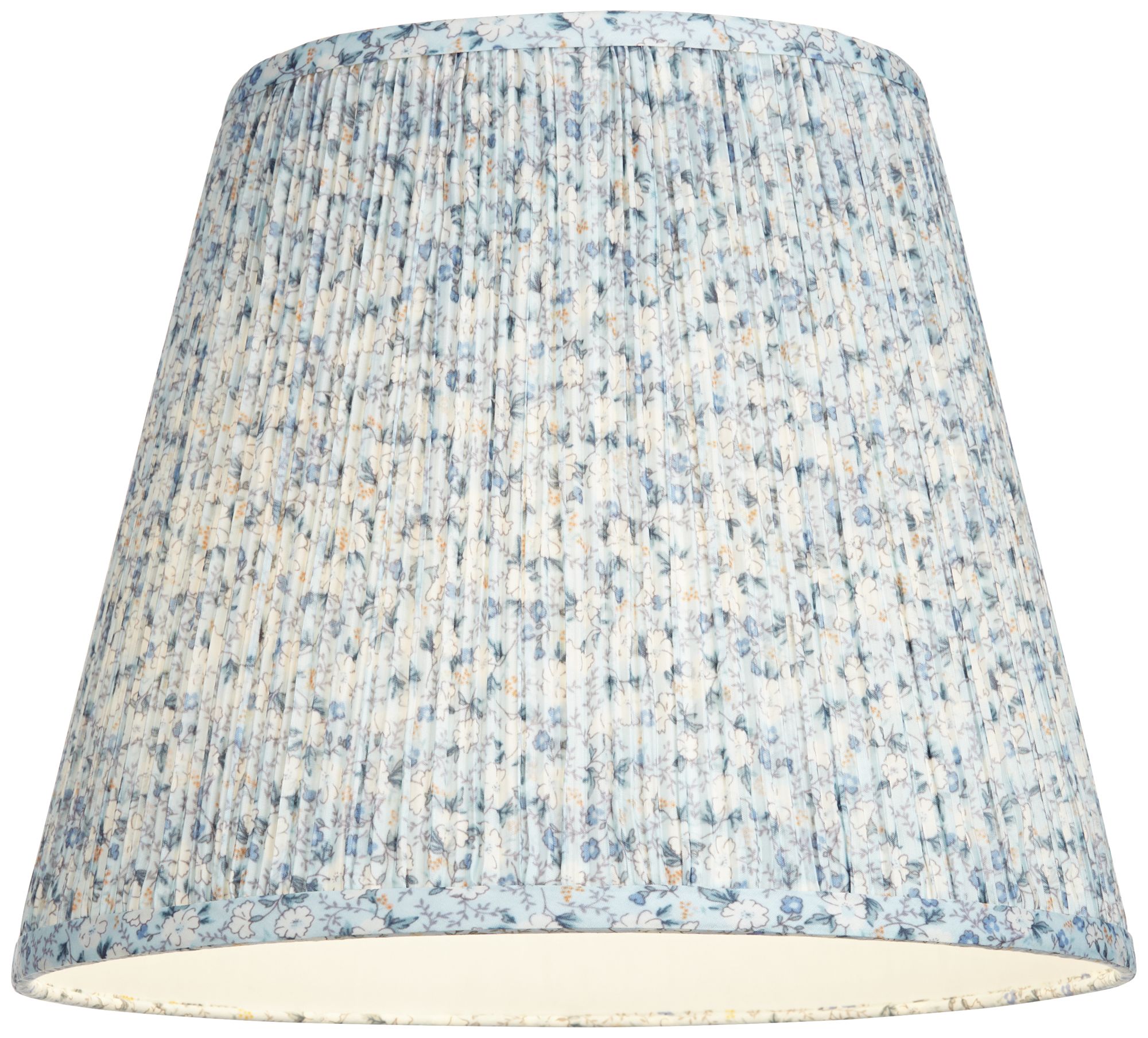 Blue Floral Pleated Empire Lamp Shade 8x13x11 (Spider) 779H3 Lamps