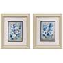 1_Blue Garden 10"W x 12"H Traditional Framed Art Set of 2