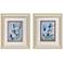 Blue Garden 10"W x 12"H Traditional Framed Art Set of 2