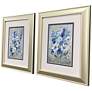 2_Blue Garden 10"W x 12"H Traditional Framed Art Set of 2 more views