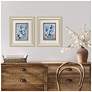 4_Blue Garden 10"W x 12"H Traditional Framed Art Set of 2 more views