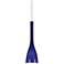 Blue Glass 4 1/4"W Brushed Steel Low Voltage Mini Pendant