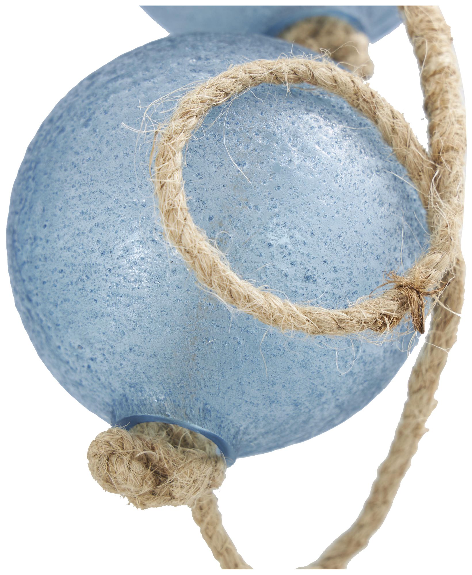Image 2 Blue Glass Coastal Garland with Tassel, 91" x 3" x 3" more views