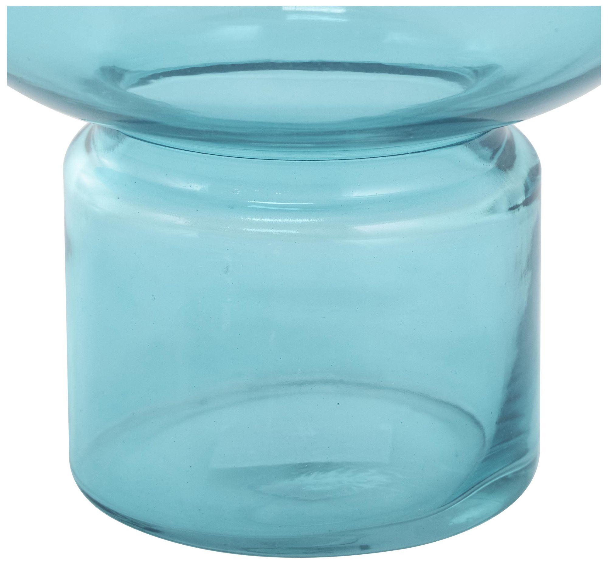 Image 4 Blue Glass Eclectic Vase, S/3 12", 10", 7"H more views