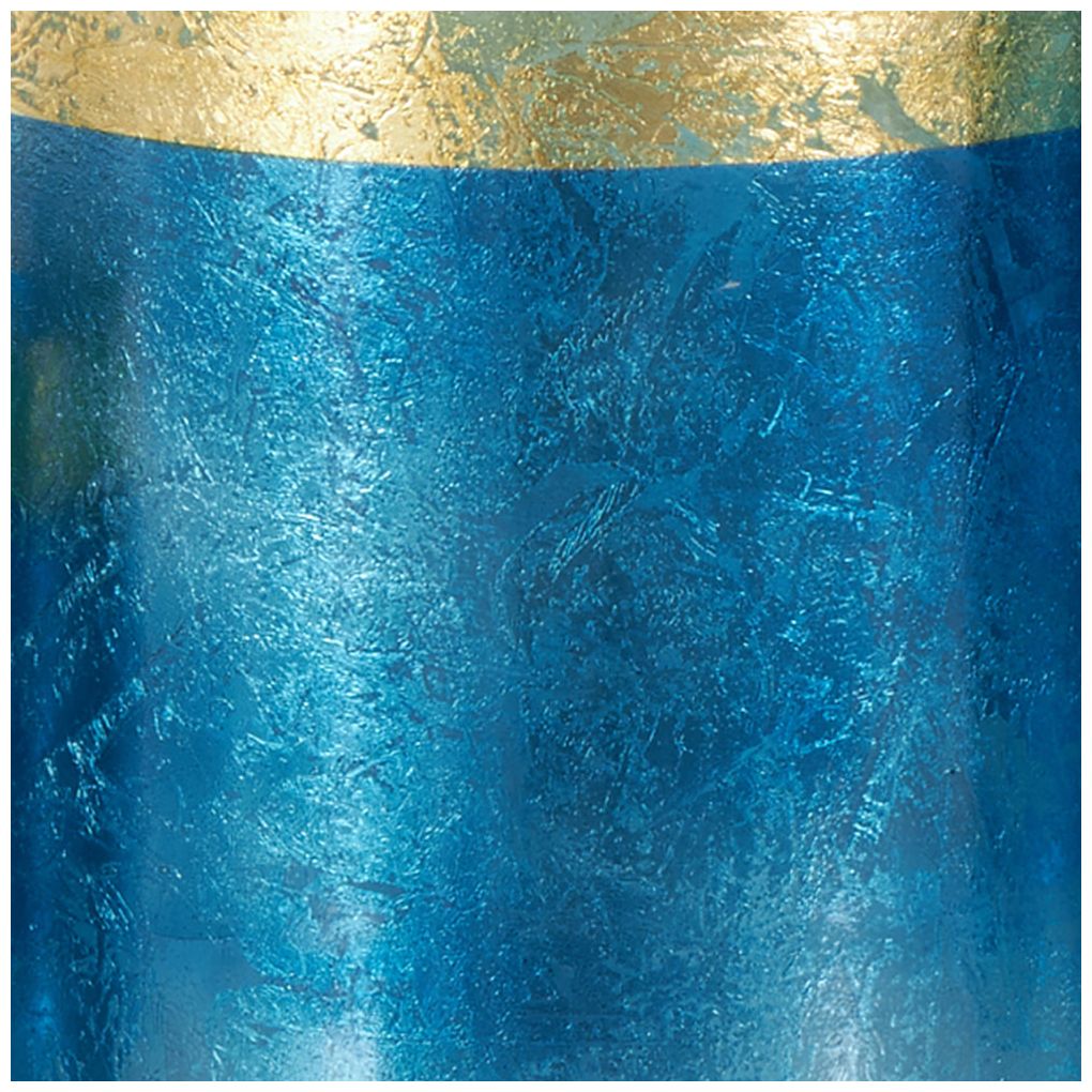 Blue Glass Glam Hurricane Lamp, S/3 12", 10", 12"H