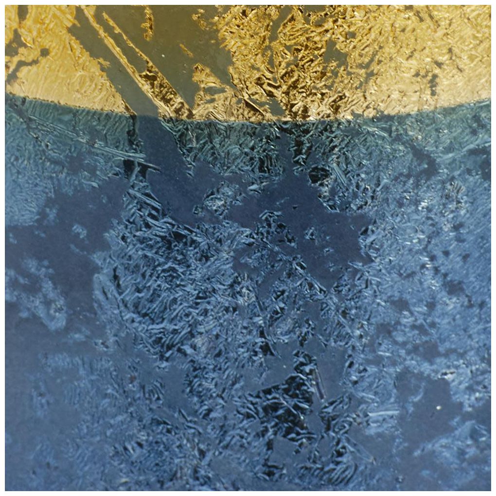 Blue Glass Glam Vase, 10" x 10" x 14"