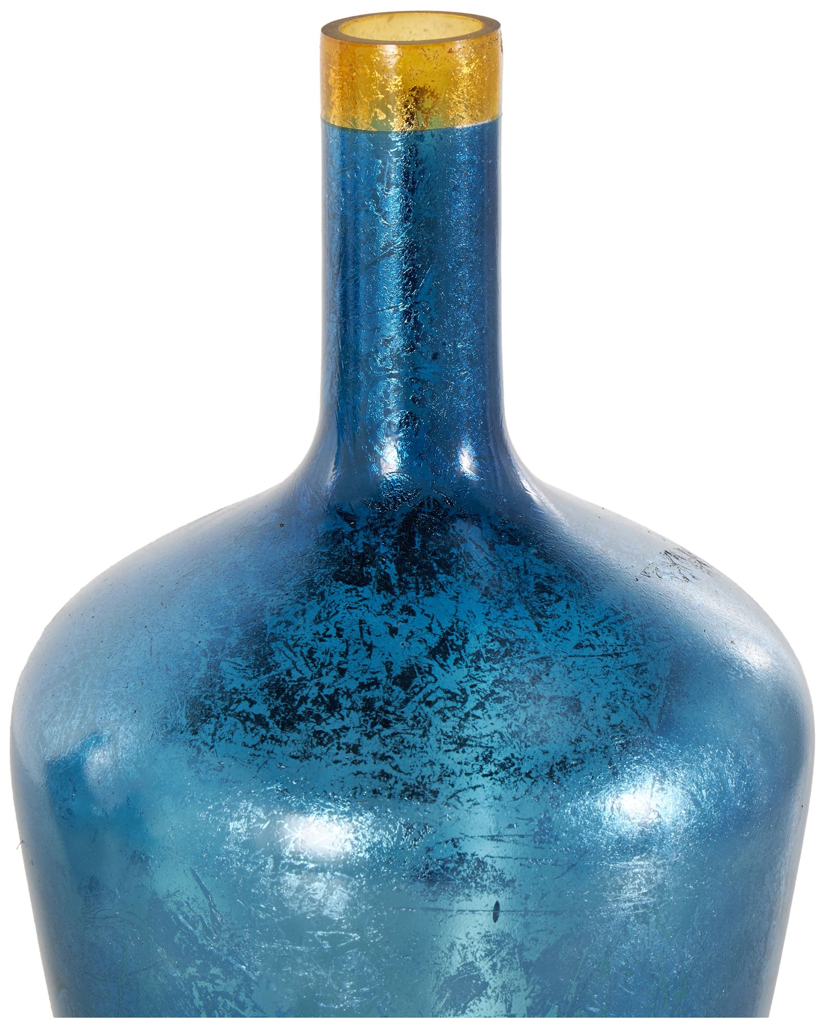 Image 4 Blue Glass Glam Vase, S/3 14", 13", 13"H more views